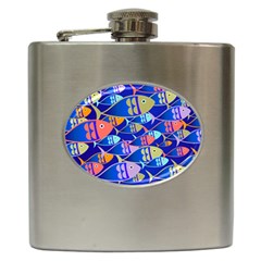 Sea Fish Illustrations Hip Flask (6 Oz) by Mariart