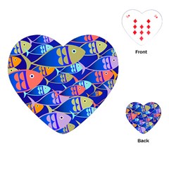 Sea Fish Illustrations Playing Cards Single Design (heart)