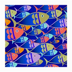 Sea Fish Illustrations Medium Glasses Cloth (2 Sides) by Mariart