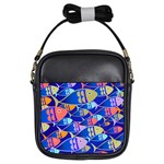 Sea Fish Illustrations Girls Sling Bag Front