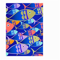 Sea Fish Illustrations Large Garden Flag (two Sides) by Mariart