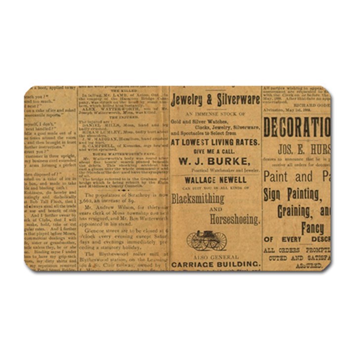 Antique Newspaper 1888 Magnet (Rectangular)