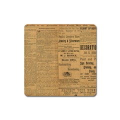 Antique Newspaper 1888 Square Magnet by ArtsyWishy