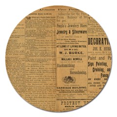 Antique Newspaper 1888 Magnet 5  (round) by ArtsyWishy