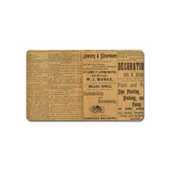 Antique Newspaper 1888 Magnet (name Card) by ArtsyWishy