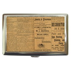 Antique Newspaper 1888 Cigarette Money Case by ArtsyWishy