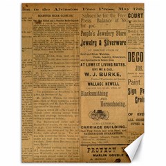 Antique Newspaper 1888 Canvas 18  X 24  by ArtsyWishy