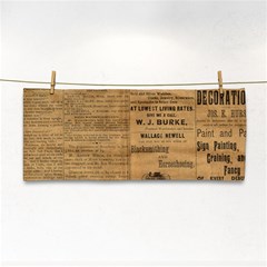 Antique Newspaper 1888 Hand Towel by ArtsyWishy