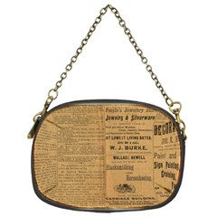 Antique Newspaper 1888 Chain Purse (one Side) by ArtsyWishy