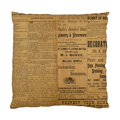 Antique Newspaper 1888 Standard Cushion Case (one Side) by ArtsyWishy