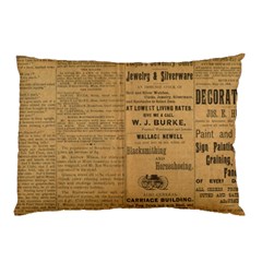 Antique Newspaper 1888 Pillow Case by ArtsyWishy