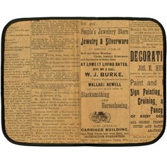 Antique Newspaper 1888 Fleece Blanket (mini) by ArtsyWishy