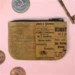 Antique Newspaper 1888 Mini Coin Purse Back