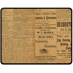 Antique Newspaper 1888 Fleece Blanket (Medium)  60 x50  Blanket Front