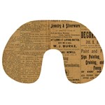 Antique Newspaper 1888 Travel Neck Pillow Front