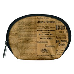 Antique Newspaper 1888 Accessory Pouch (medium) by ArtsyWishy