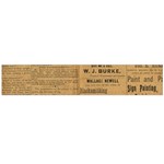 Antique Newspaper 1888 Large Flano Scarf  Back