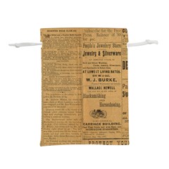 Antique Newspaper 1888 Lightweight Drawstring Pouch (m) by ArtsyWishy