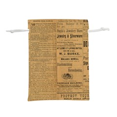 Antique Newspaper 1888 Lightweight Drawstring Pouch (l) by ArtsyWishy