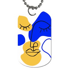 Evening Mood Face Drawing Dog Tag (one Side)