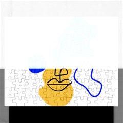 Evening Mood Face Drawing Rectangular Jigsaw Puzzl by ArtsyWishy