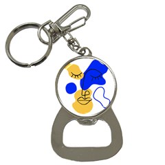 Evening Mood Face Drawing Bottle Opener Key Chain by ArtsyWishy