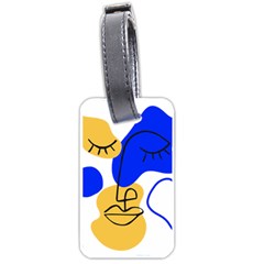 Evening Mood Face Drawing Luggage Tag (one Side) by ArtsyWishy