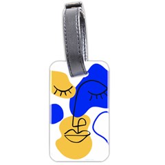 Evening Mood Face Drawing Luggage Tag (two Sides) by ArtsyWishy