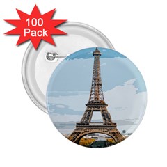 The Eiffel Tower  2 25  Buttons (100 Pack)  by ArtsyWishy