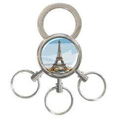 The Eiffel Tower  3-ring Key Chain by ArtsyWishy