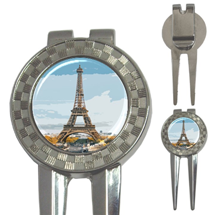 The Eiffel Tower  3-in-1 Golf Divots