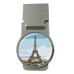 The Eiffel Tower  Money Clips (round)  by ArtsyWishy