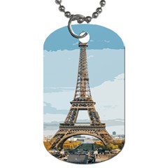 The Eiffel Tower  Dog Tag (two Sides) by ArtsyWishy