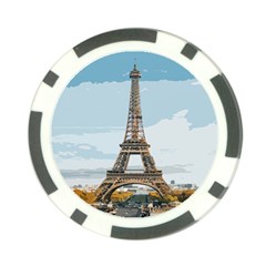 The Eiffel Tower  Poker Chip Card Guard by ArtsyWishy