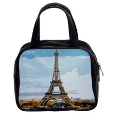 The Eiffel Tower  Classic Handbag (two Sides) by ArtsyWishy