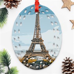 The Eiffel Tower  Ornament (oval Filigree) by ArtsyWishy