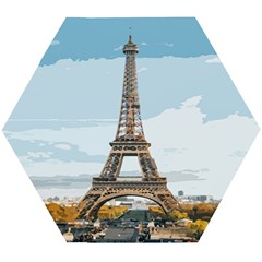 The Eiffel Tower  Wooden Puzzle Hexagon by ArtsyWishy