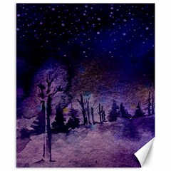 Winter Nights In The Forest Canvas 8  X 10  by ArtsyWishy