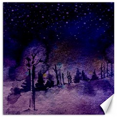 Winter Nights In The Forest Canvas 12  X 12  by ArtsyWishy