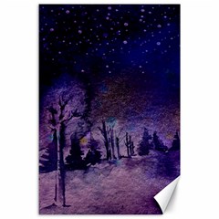 Winter Nights In The Forest Canvas 24  X 36  by ArtsyWishy