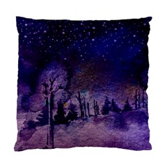 Winter Nights In The Forest Standard Cushion Case (two Sides) by ArtsyWishy