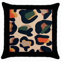 Exotic Leopard Skin Design Throw Pillow Case (black) by ArtsyWishy