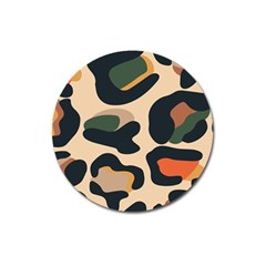 Exotic Leopard Skin Design Magnet 3  (round) by ArtsyWishy