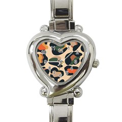 Exotic Leopard Skin Design Heart Italian Charm Watch by ArtsyWishy