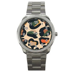 Exotic Leopard Skin Design Sport Metal Watch by ArtsyWishy