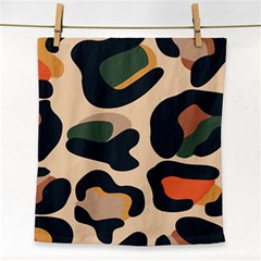 Exotic Leopard Skin Design Face Towel by ArtsyWishy