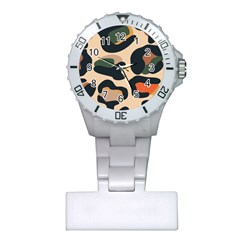 Exotic Leopard Skin Design Plastic Nurses Watch by ArtsyWishy