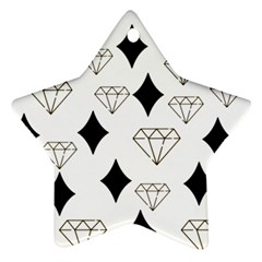 Black & Gold Diamond Design Ornament (star) by ArtsyWishy