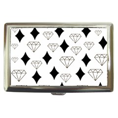 Black & Gold Diamond Design Cigarette Money Case by ArtsyWishy