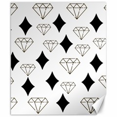 Black & Gold Diamond Design Canvas 20  X 24  by ArtsyWishy